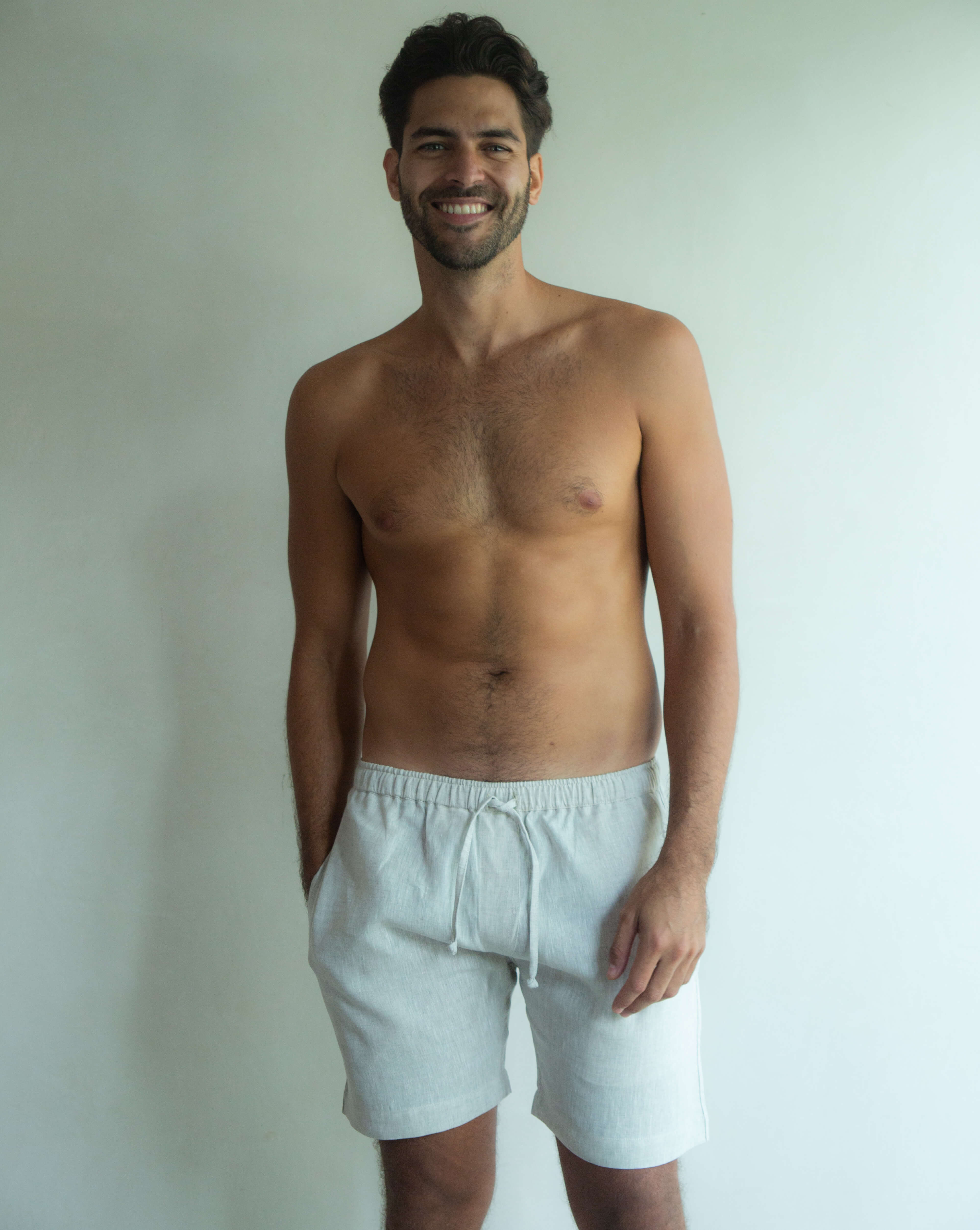 CAPRI Linen Bermudas - Light Sand - CRASQI