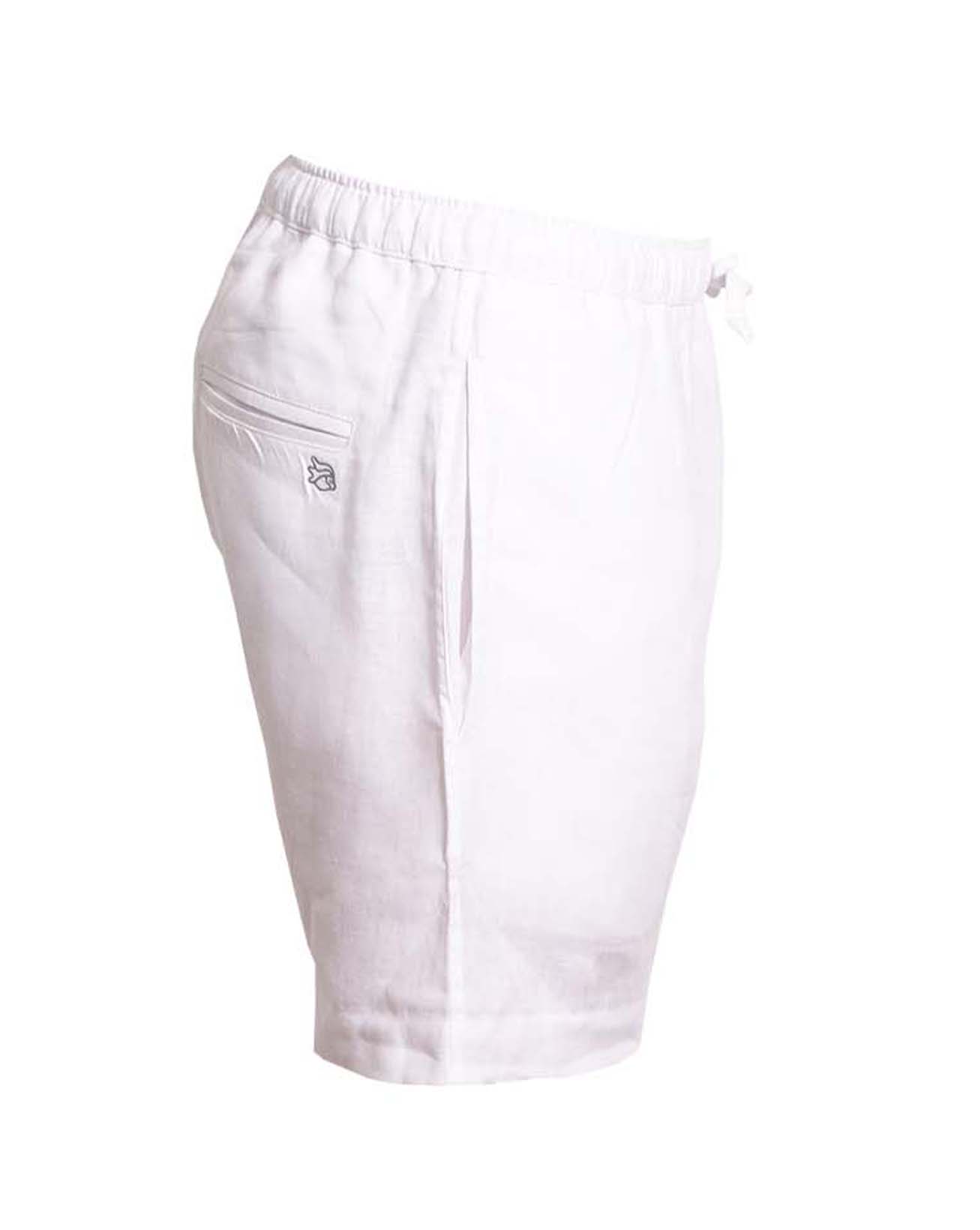 CAPRI Linen Bermudas - White - CRASQI