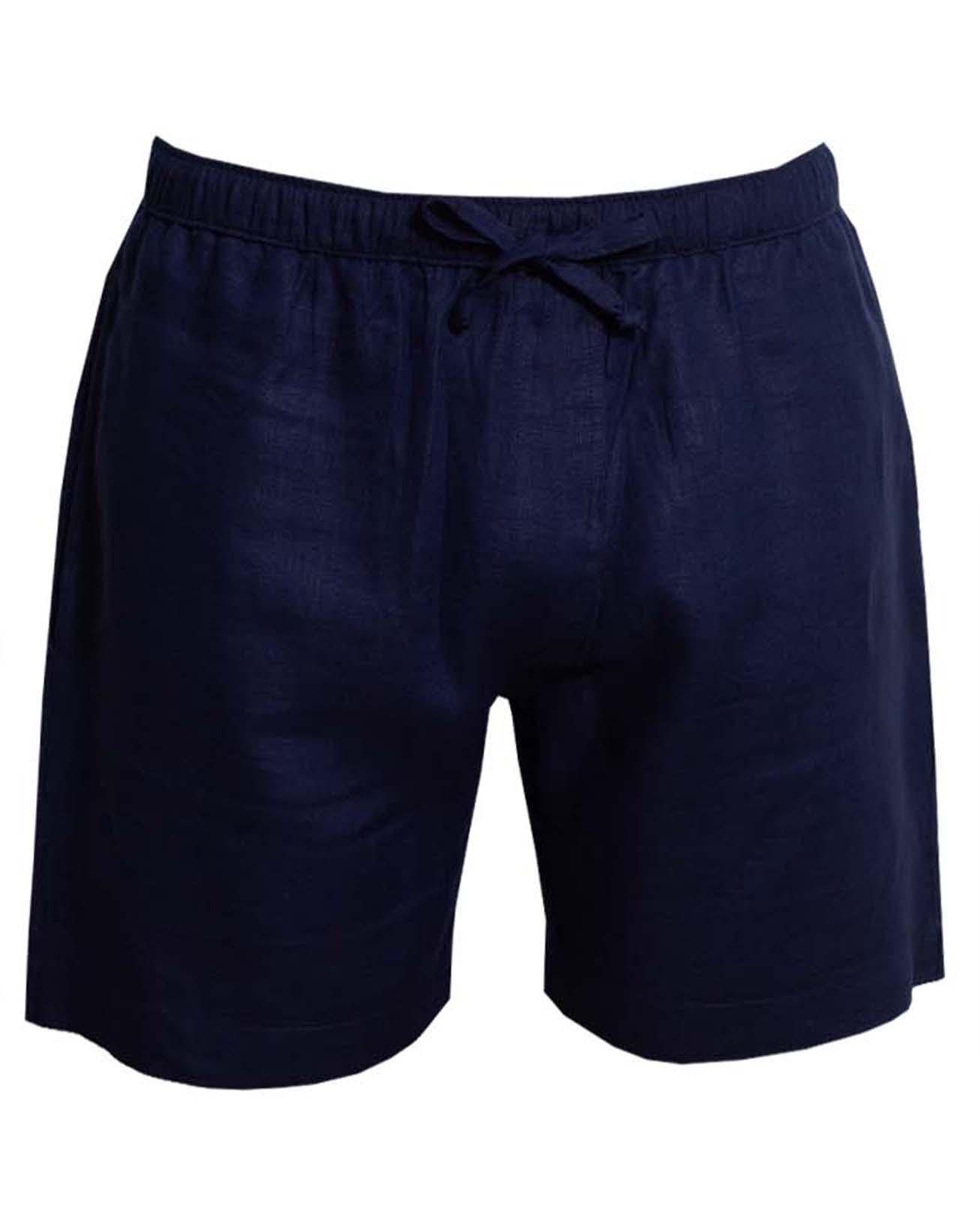 CAPRI Linen Bermudas - Navy Blue Jaspe - CRASQI