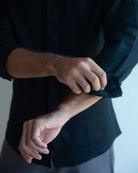 MENORCA Linen Shirt - Black/Black - CRASQI