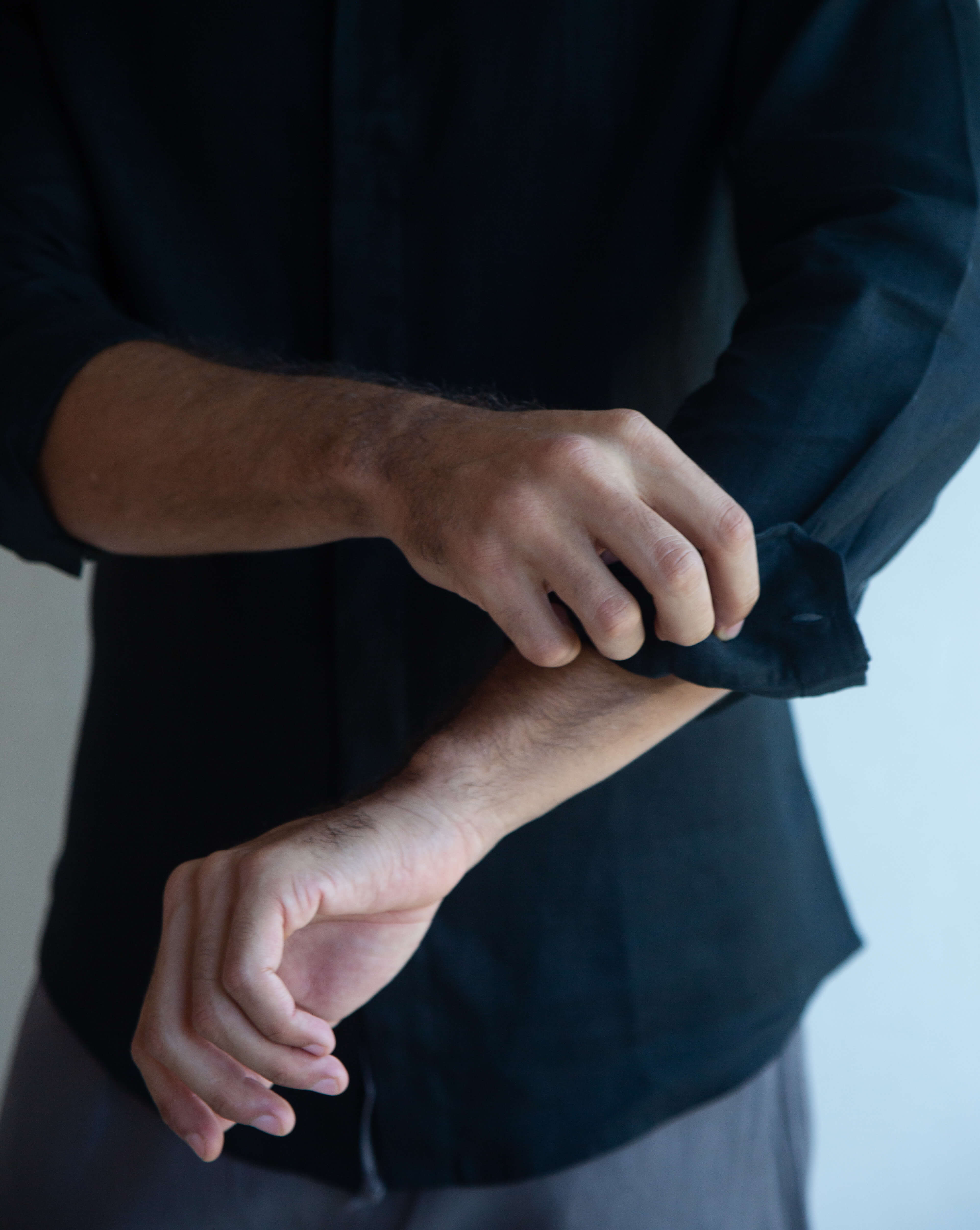 MENORCA Linen Shirt - Black/Black - CRASQI