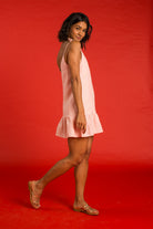 BORA-BORA Linen Dress - Salmon - CRASQI