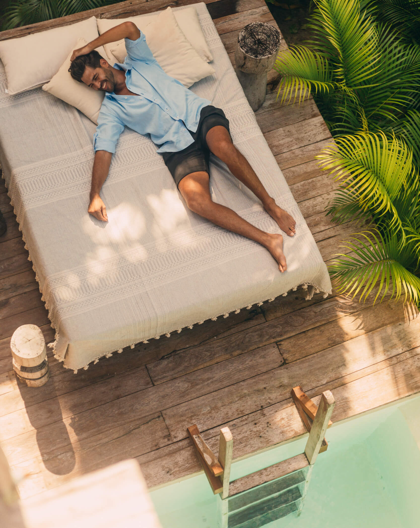 CAPRI Linen Bermudas - Black - CRASQI