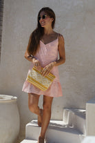 BORA-BORA Linen Dress - Salmon - CRASQI