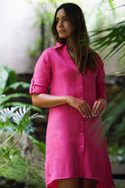 Shirt dress - Fucsia - CRASQI