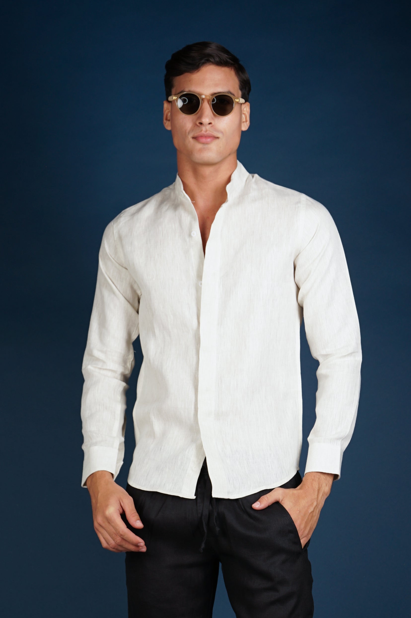 MENORCA Linen Shirt - Sand/Sand - CRASQI
