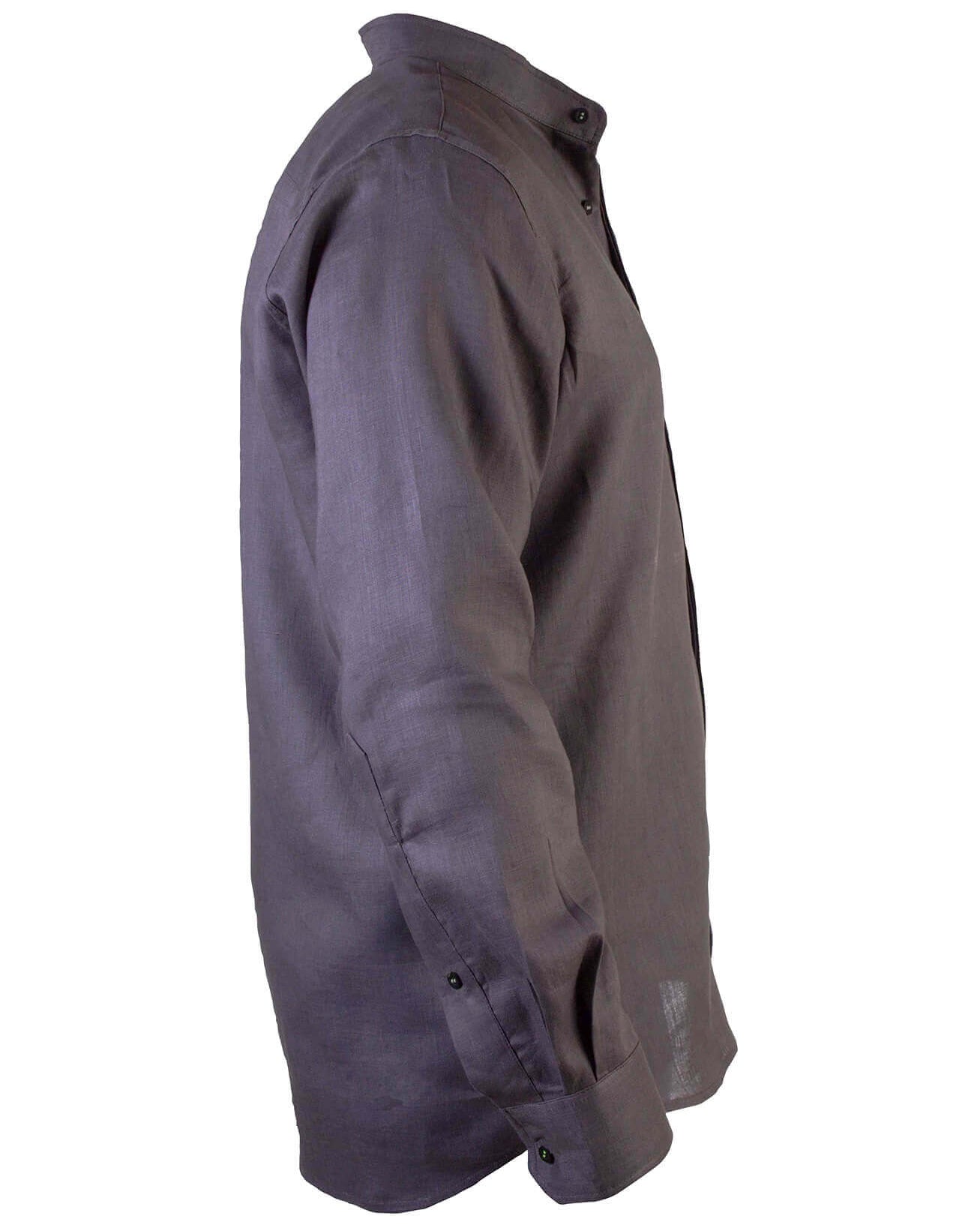 MENORCA Linen Shirt - Dark Grey/Black - CRASQI