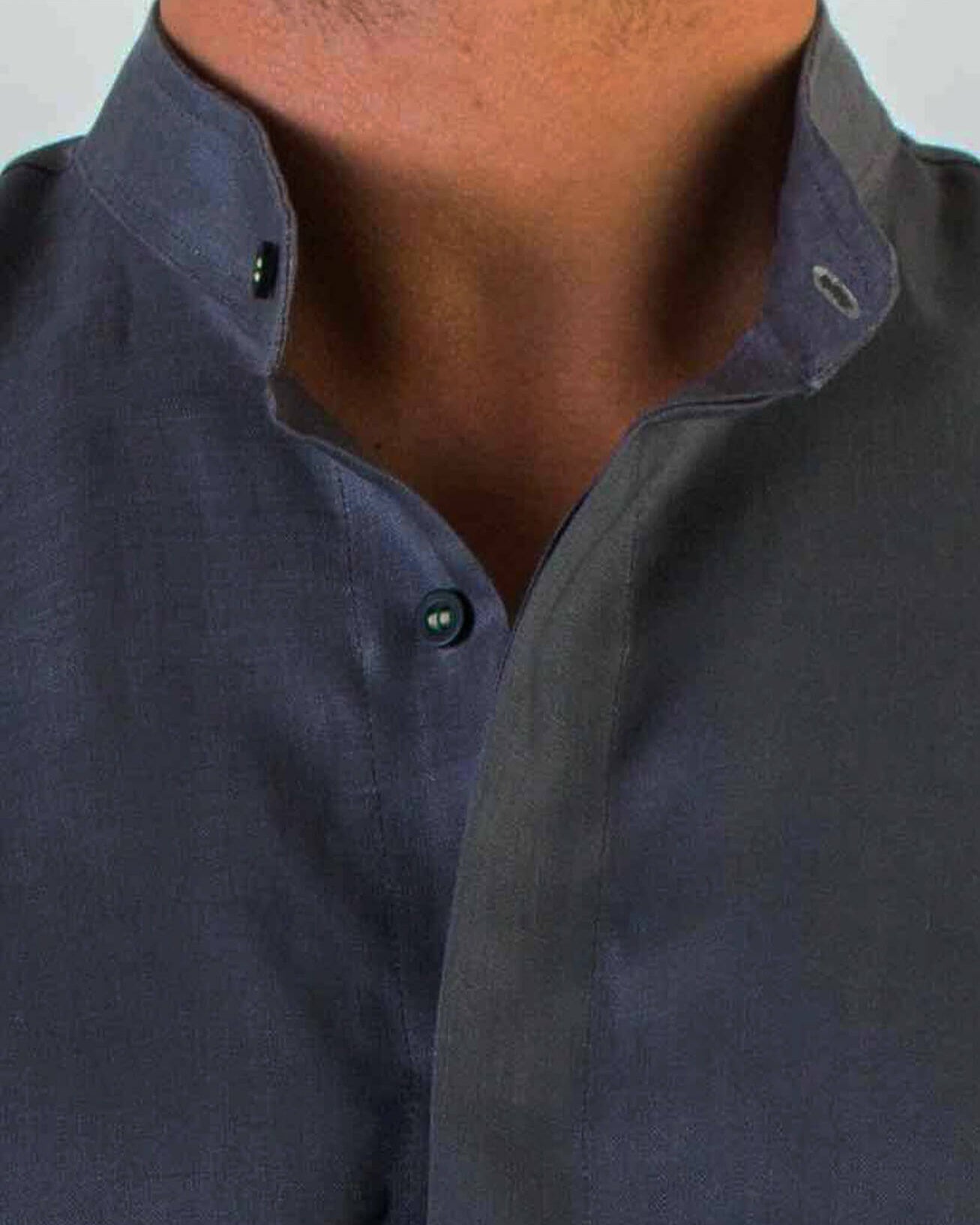 MENORCA Linen Shirt - Dark Grey/Black - CRASQI