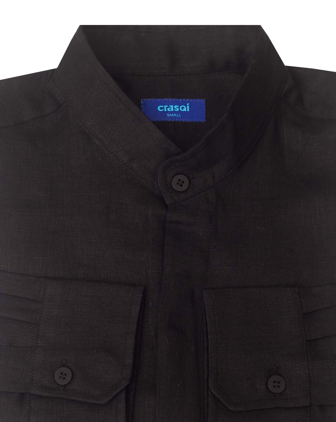 MENORCA Linen Shirt - Black/Black - CRASQI