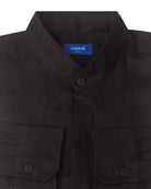 MENORCA Linen Shirt - Black/Black - CRASQI